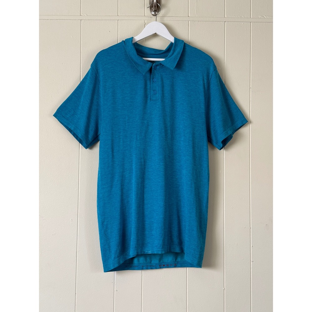 Rhone Mens Short Sleeve Polo Shirt Performance Tennis Golf Size L Athleisure